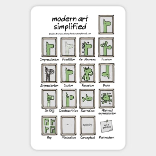 modern art simplified Sticker